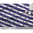 thumbnail image 2 of Soimoi Blue Poly Georgette Fabric Stripe & Flying Swift Bird Decor Fabric Printed Yard 42 Inch Wide, 2 of 3