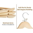 thumbnail image 4 of Wooden Hangers 30 Pack, Wood Coat Hangers for Closet, Heavy Duty Clothes Hangers for Suits, Shirts, Pants, Jackets, Natural Wood Color, 4 of 7
