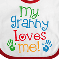 thumbnail image 4 of Inktastic My Granny Love Me Boys or Girls Baby Bib, 4 of 4
