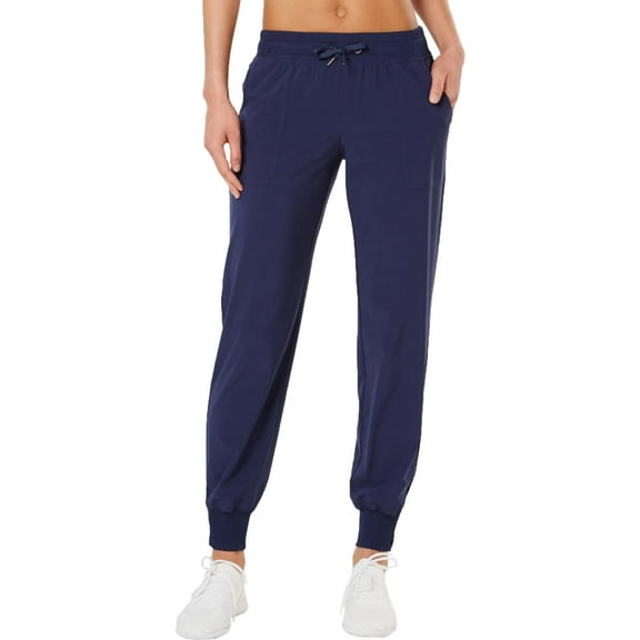 Ideology Womens Drawstrings Stretch Jogger Athletic Pants, Blue, XX-Large