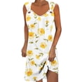 thumbnail image 2 of Fankiway Robe Élégante à Imprimé Géométrique pour Femmes, Robe de Plage à Col Rond, Grande Taille, Robes de Plage pour Femmes, 2 of 5