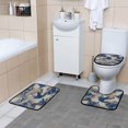 thumbnail image 6 of Shower Curtain and Rug Sets 4pcs Bathroom Sets Includes 12 Free Hooks 66" x 72" Blue Flowing Liquid Marble, 6 of 8