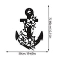 thumbnail image 2 of ​ ✅ SDcart® Nautical Bloom Wall Sculpture - 3D Anchor & Floral Iron Art, Rustproof Metal Decor for Coastal/Home/Office, 2 of 6