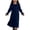 Dark Blue, variant on TBWNWG Elegant Floral Lace Hem Round Neck Pure Color Party Gown Dress For Girls Celebrations And Special Events,Size 11-12 Years