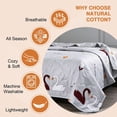 thumbnail image 3 of Ohufall Couette Rafraîchissante Couette de Lit Couette en Coton Couette Légère Literie d'Été Couette Lavable Insert de Couette Portable Ensemble Cadeau de Luxe Rentrée des Classes, 3 of 4