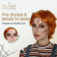 thumbnail image 3 of Peluca ALLAURA Evil Killer Doll naranja para Halloween con tatuajes de cicatrices, 3 of 7