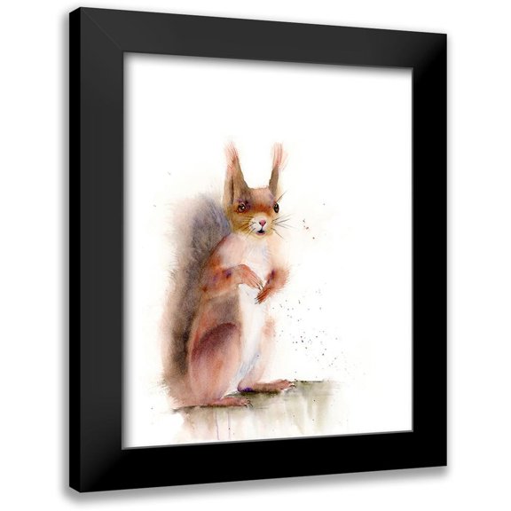 Shefranov, Olga 12x14 Black Modern Framed Museum Art Print Titled - Squirrel