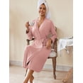 thumbnail image 3 of EKOUAER Womens Robes Lightweight Soft Knit Bathrobe Full Length Sleepwear with Pockets Ladies Loungewear, 3 of 6