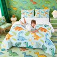 thumbnail image 3 of Erosebridal Watercolor Dinosaur Full Size Comforter Sets for Kids Boys Girls, Colorful Dino Bedding Sets, 3 of 6