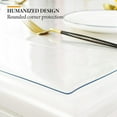 thumbnail image 3 of 2.0mm Clear Desk Cover Protector, 34×72 Inch Clear Table Protector, Rectangular Vinyl Desk Pad, PVC Plastic Table Cover for Office, Dresser, Night Stand, Computer & Writing Desk Tabletop, 3 of 7