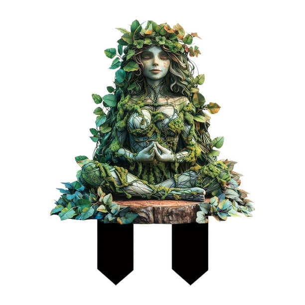 Estaca decorativa de hada para jardín, diseño de doble cara, estatua acrílica 2D, placa decorativa para patio, jardín y césped.