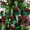 thumbnail image 4 of HomeDM 46PCS Velvet Christmas Balls Ornaments Brown Flocked Balls Christmas Tree Decorations Shatterproof Hanging Pendant for Xmas Tree Holiday Home Decor, 4 of 5