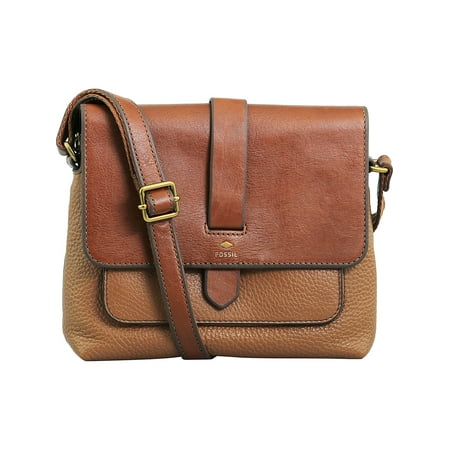 Fossil Women S Small Kinley Crossbody Leather Cross Body Bag Satchel Brown
