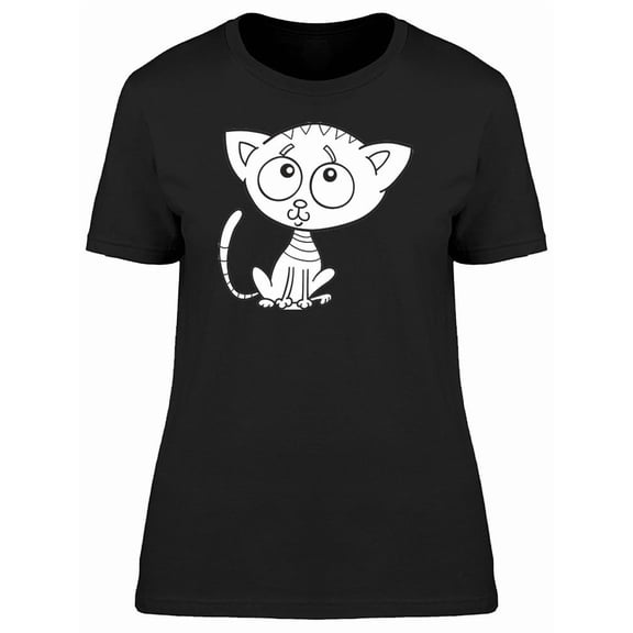 Cute Kitten Adorable Cartoon Tee Women's -Image by Shutterstock