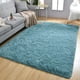 thumbnail image 2 of Alfombra Merelax Shaggy Plush, antideslizante, suave, 152 x 244 cm, color turquesa, 2 of 6