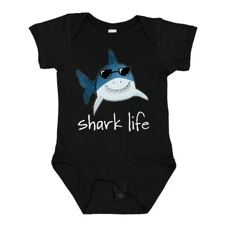 

Inktastic Shark Life Fun Shark with Sunglasses Gift Baby Boy or Baby Girl Bodysuit