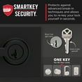 thumbnail image 2 of Kwikset Casey Square Keyed Entry Lever Doorknob with Smartkey Matte Black, 2 of 9