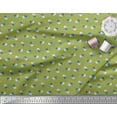 thumbnail image 2 of Soimoi Green Rayon Fabric Shells Ocean Printed Craft Fabric by the Yard 42 Inch Wide, 2 of 3