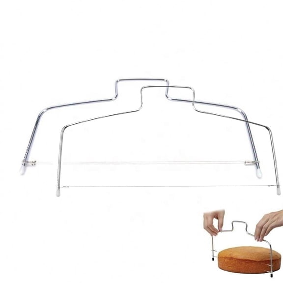 Adjustable Stainless Steel Double Line Cake Slicer Leveler 8 Speed Device for Layered Torte Cutting and Professional DIY Bakeware