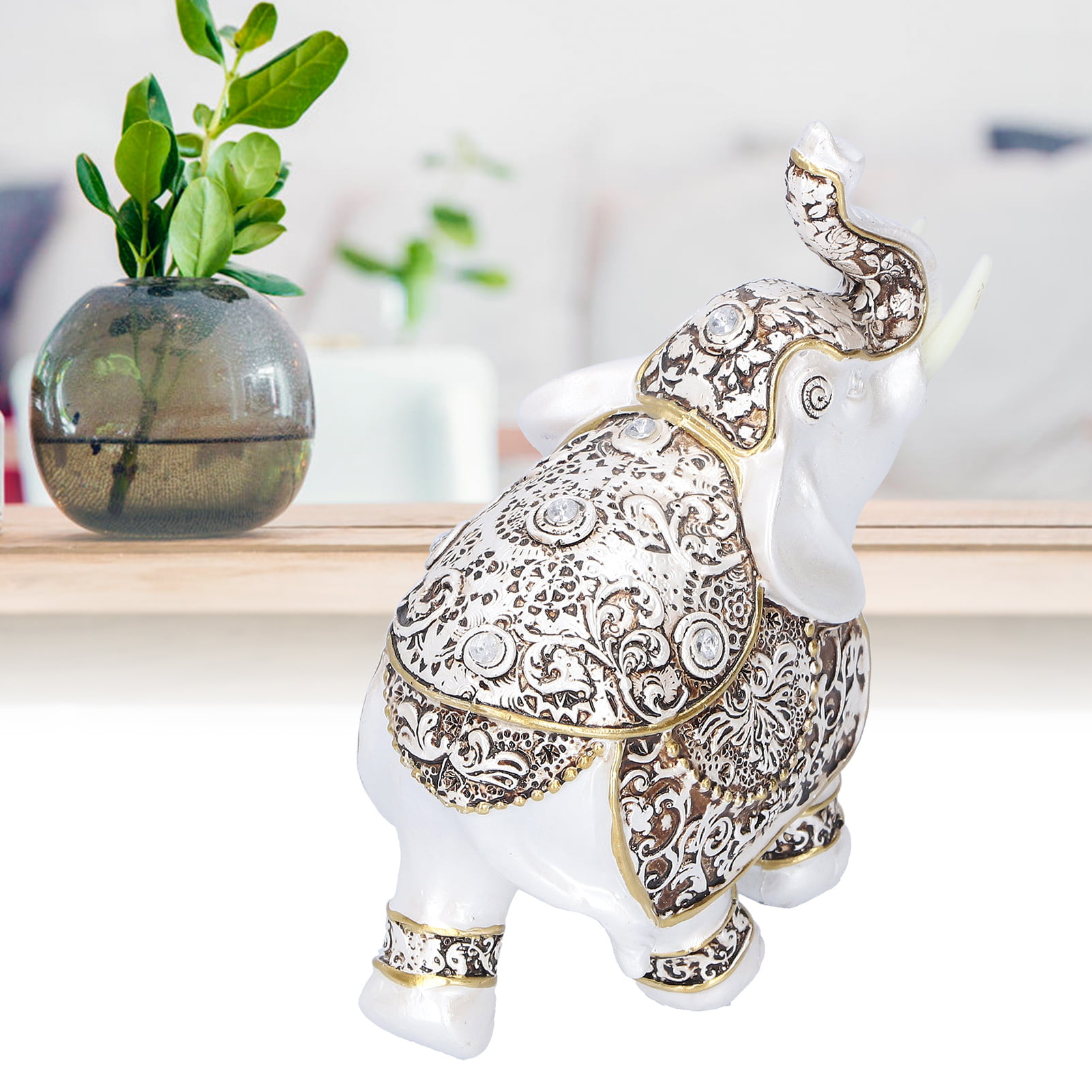 LYUMO Elephant Statue, High‑quality Resin Durable Non‑toxic 