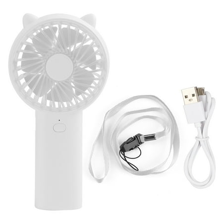 

Mini Handheld Fan Portable Desktop Mute Fan USB Rechargeable for Home OfficeWhite
