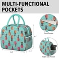thumbnail image 6 of Lunch Bag Lunch Box for Women Reusable Insulated Lunch Bags,Water-Resistant Pineapple Fruit Tree Cooler Lunch Tote Bag, Large Capacity for Work Travel Picnic, 6 of 6