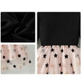 thumbnail image 6 of Girls Sparkle Star Long Sleeve Dress, Black Pink Tulle Party Dress with Ruffle Shoulder for Kids Kids,Size 4-5 T, 6 of 7