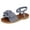 Gray, variant on Flat Sandals for Women Cute Bow Elastic Ankle Strap Lightweight Summer Beach Vacation Dress Shoes Casual Walking Shoes Beige Size 7.5