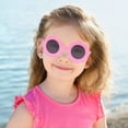 thumbnail image 2 of 6 pares de gafas de sol para niños con forma de flor redonda de cristal decorativo, 2 of 5