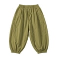 thumbnail image 6 of Curuila Kids Toddler Boys Summer Pants With Pocket Elastic Waistband Solid Color Loose Fit Lightweight Fashion Comfort Trousers Green Size 4-6 Years, 6 of 6