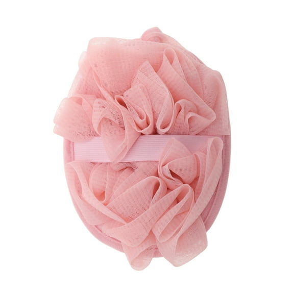 Unique Bargains 1 Pc Cartoon Bath Shower Loofah Sponge Body Puffs for Bathroom Pink