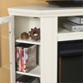 thumbnail image 4 of SEI Furniture Claremont Storage Engineered Wood Smart Corner Fireplace in Ivory, 4 of 5