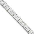 thumbnail image 1 of 925 Sterling Silver Greek Key Chain Charm Bracelet Link, 1 of 5