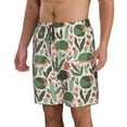thumbnail image 2 of Wukai Armadillo Print Beach Trunks with Compression Liner Swimsuit Quick Dry Beach Sports Shorts with Pocket-Small, 2 of 6