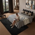 thumbnail image 3 of BERTHMEER 5'x8' Black Shag Area Rugs for Living Room Bedroom Fluffy Fuzzy Plush High-Plie Soft Washable Modern Contemporary Rugs Carpets, 3 of 6