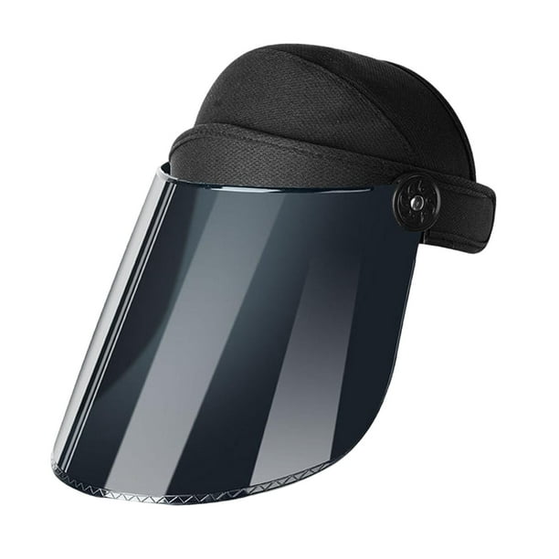 Máscara protectora facial para soldar, visera transparente universal, profesional, antivaho y cómoda. azul oscuro