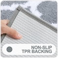 thumbnail image 3 of Alfombrilla de baño antideslizante, alfombra de baño absorbente de microfibra suave, alfombrilla de baño con diseño marroquí, lavable a máquina, 41 x 61 cm, gris, 3 of 5