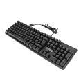 thumbnail image 3 of Computer Keyboard, Ergonomic Gaming Keyboard 104 Keys Sweat  ABS Blue Switch RGB Backlit  For Office, 3 of 8