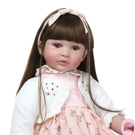 DJK Decdeal 24 inch Baby Doll Big Size Lifelike Silicone Rebirth Dolls ...