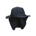 thumbnail image 2 of Top Headwear 4 Panel Large Bill Flap Sun Hat - Navy, 2 of 3
