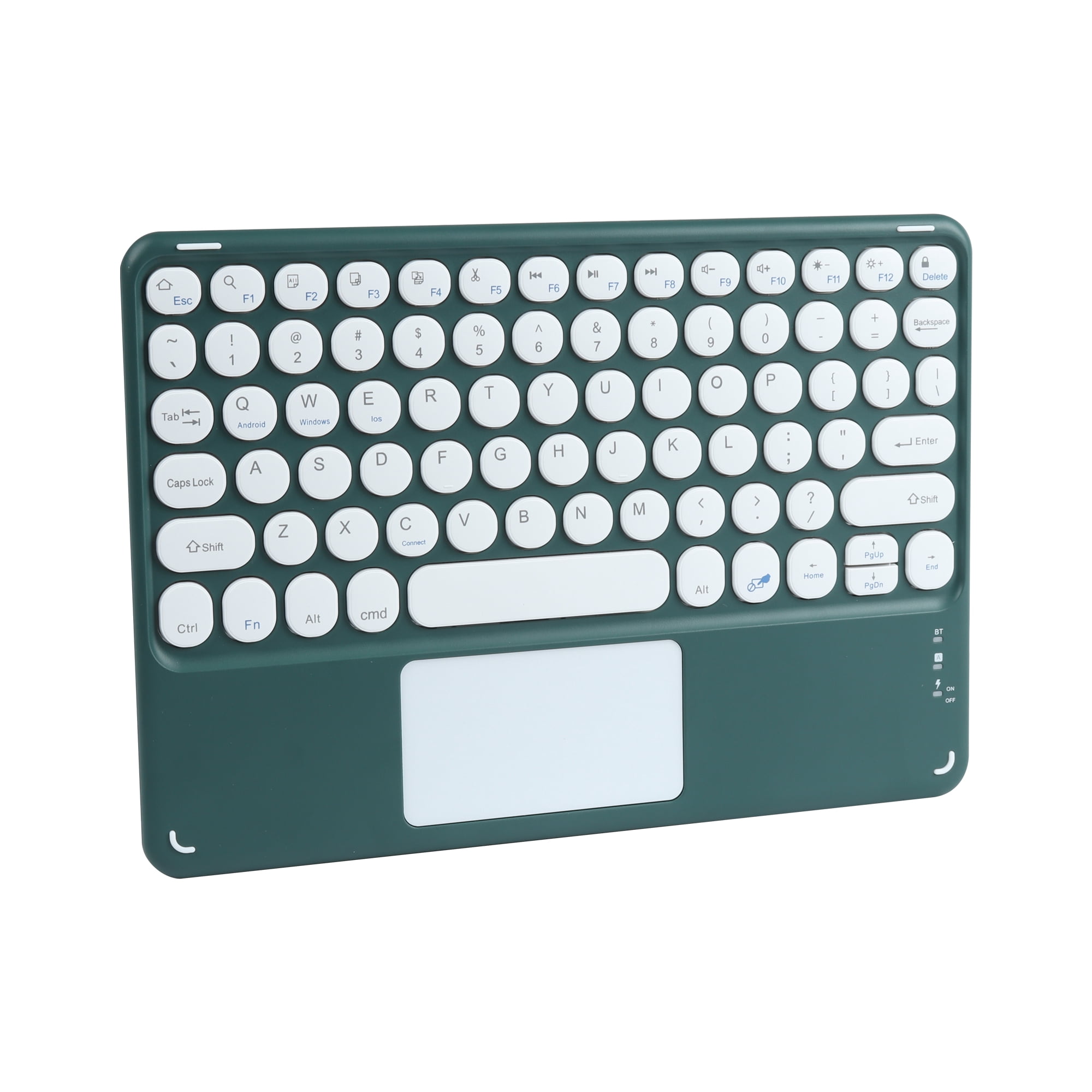 PloutoRich 10 inch Bluetooth Keyboard with Touchpad, 78 Keys Magnetic Wireless Keyboard, Ultra-Slim Rechargeable Wireless Keyboard for Laptop Tablet PC Computer