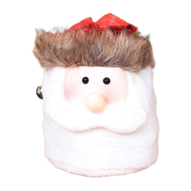 Billuyoard Bolsas con cordón de Navidad Lindo Papá Noel Muñeco de nieve Elk Árbol de Navidad Decoración Contenedor Fleece Goodie Bag Holder Candy Kits de decoración para fiestas Papá Noel Billuyoard HA070034-01B