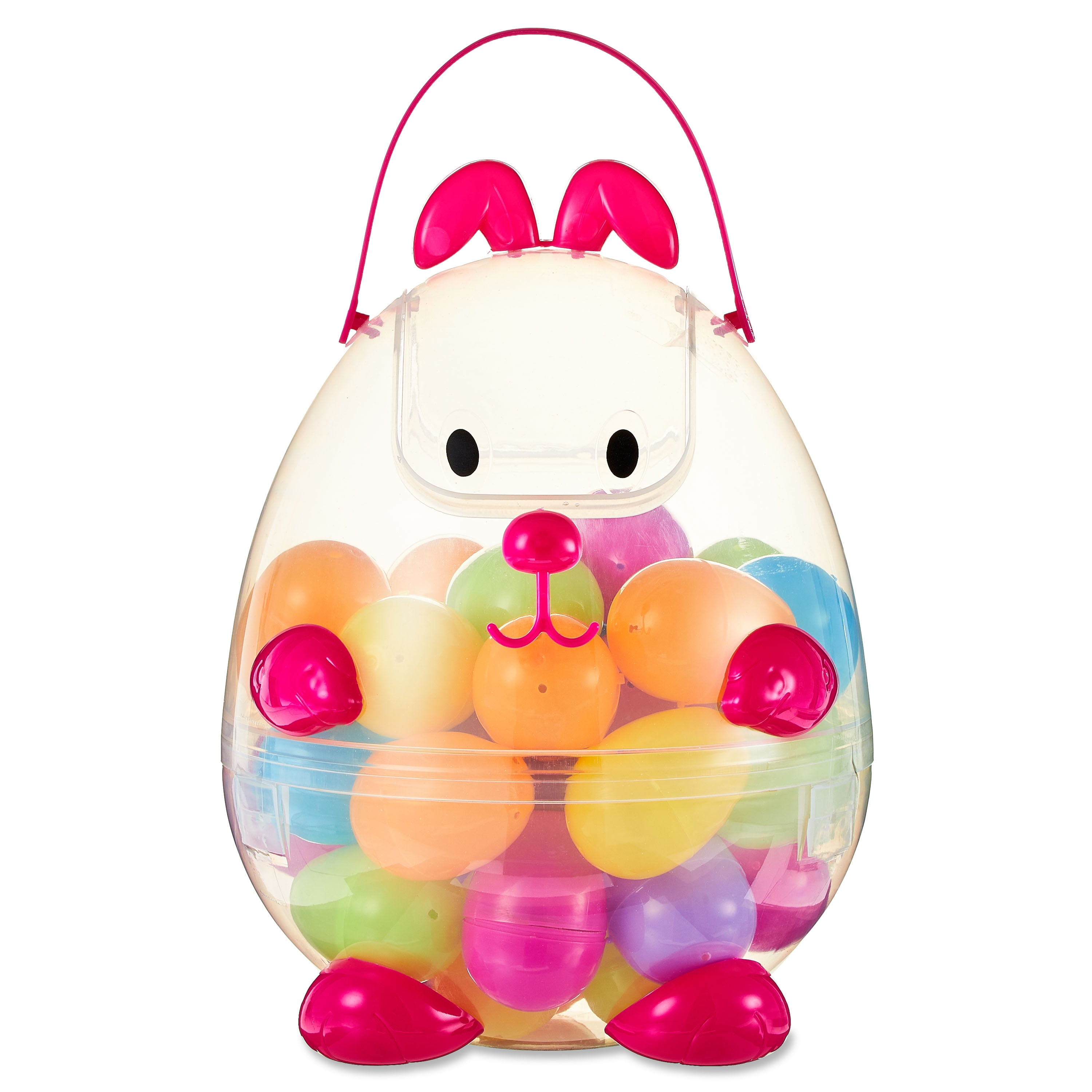 Way to Celebrate Easter Unisex Pink Bunny Jumbo Egg Carrier with 36  Easter Eggs
