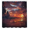 thumbnail image 3 of Ambesonne Scenery Shower Curtain, Savannah Wild Forest Image, 69"Wx84"L, Multicolor, 3 of 3