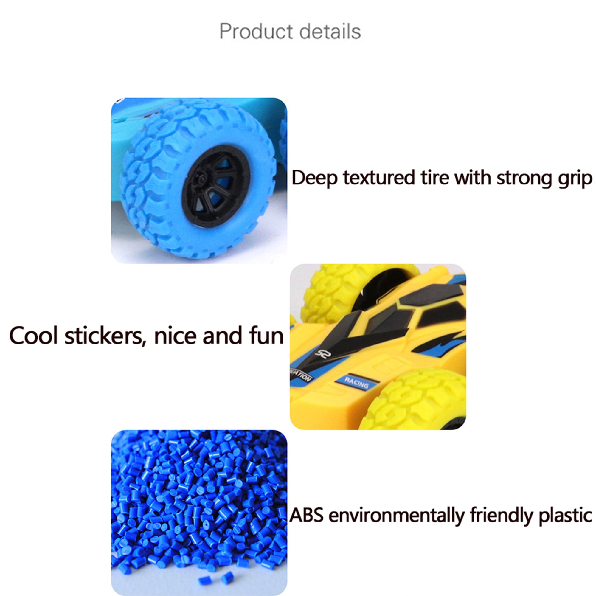 Buy 4 Pack Friction Powered Car Toys, Push and Go Toy Cars for Toddlers