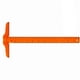 thumbnail image 3 of EeaseMX 2 escuadras en T de 30 cm con escala de doble cara, regla en forma de T, herramienta de medición de plástico para dibujo y diseño general, pulgadas/cm (naranja), 3 of 7