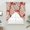 Rust, Red, White, variant on Pink Coral Coastal Swag Curtains Valance For Kitchen Windows, White Summer Beach Ocean Seaside Wide Rod Pocket Curtain Drapes, Bathroom Cafe Living Room Light Filtering Drapery Panels, 72"W x 36"H