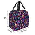 thumbnail image 2 of Pofeuu Skull rainbow star mushroom Print Lunch Bag Lunch Box Large Capacity Insulated Lunch Bag for Adult, Leakproof Reusable Lunch Tote Bags for Work, 2 of 5