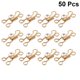 thumbnail image 2 of 50 pares de ganchos de costura, ganchos de cuello prácticos de moda, hebillas de gancho de metal, hebilla de cierre de cuello con botón oculto para coser, manualidades doradas, 2 of 5
