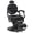 All Black, variant on BarberPub Heavy Duty Barber Chair with Headrest, All Purpose Antique Hydraulic Reclining Salon Chair, White with Gold Frame